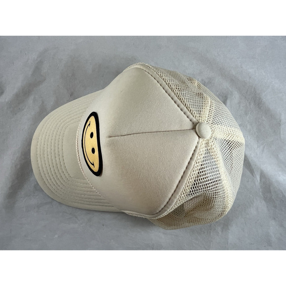 Smiley Face Snapback Trucker Hat Mesh Vented Adjustable Mesh Back Nissan - Picture 3 of 7